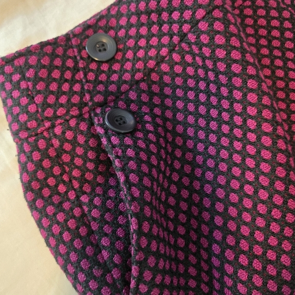 Ann Taylor Pink & Black Jacquard Skirt Suit Set Size 14 - Picture 7 of 8